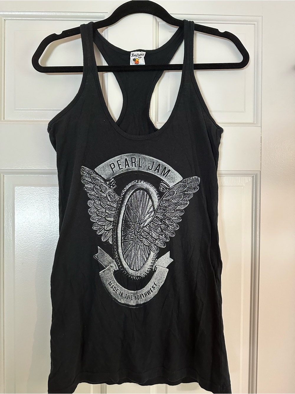 Pearl Jam oversized racerback tank Black wing wheels